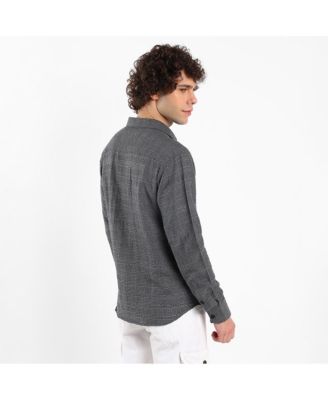 Men's Solid Textured Knit Shirt