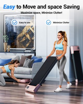 Superun Walking pad,6% Manual Incline Under Desk Treadmills,300 LBS Walking pad treamill