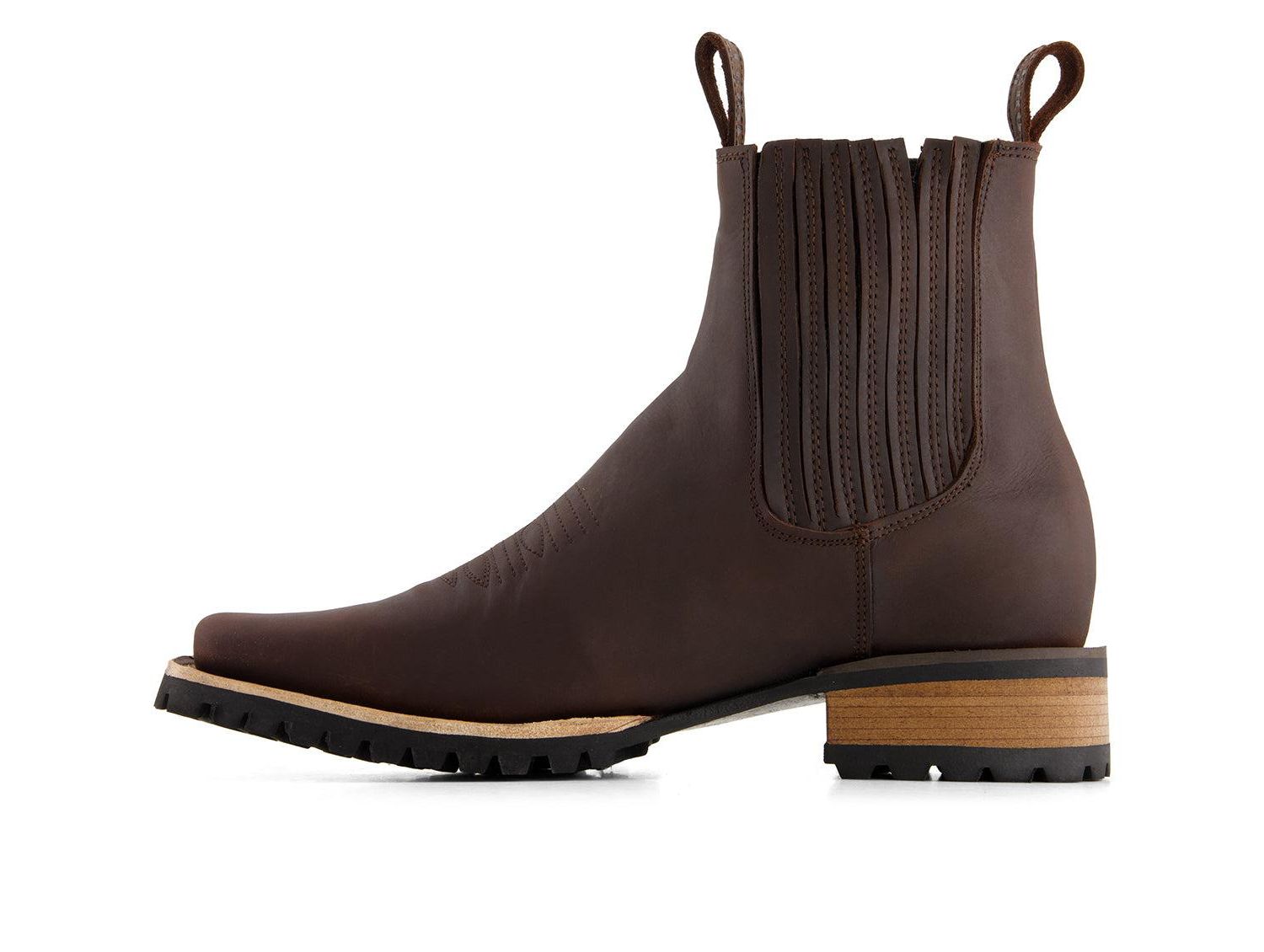 Men's Leather Chelsea Boots with side Zipper