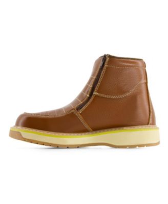 Men's Leather Booties with double zipper