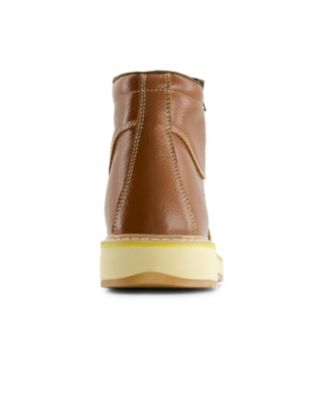 Men's Leather Booties with double zipper