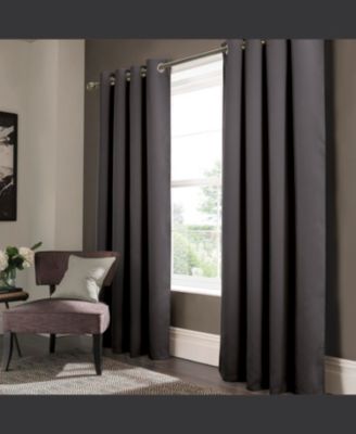 RT Designer Collection Anchorage Blackout Grommet Luxurious Modern Design Curtain Panel 54" x 95" Charcoal