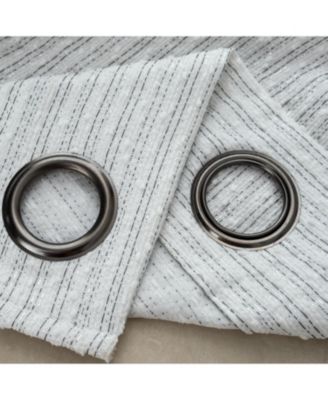 RT Designer Collection Barnet Jacquard Luxurious Decorative Grommet Curtain Panel 54" x 84" Charcoal