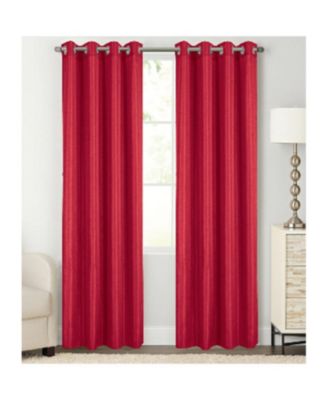RT Designer Collection Gibson Luxurious Decorative Grommet Curtain Panel 54" x 90" Red
