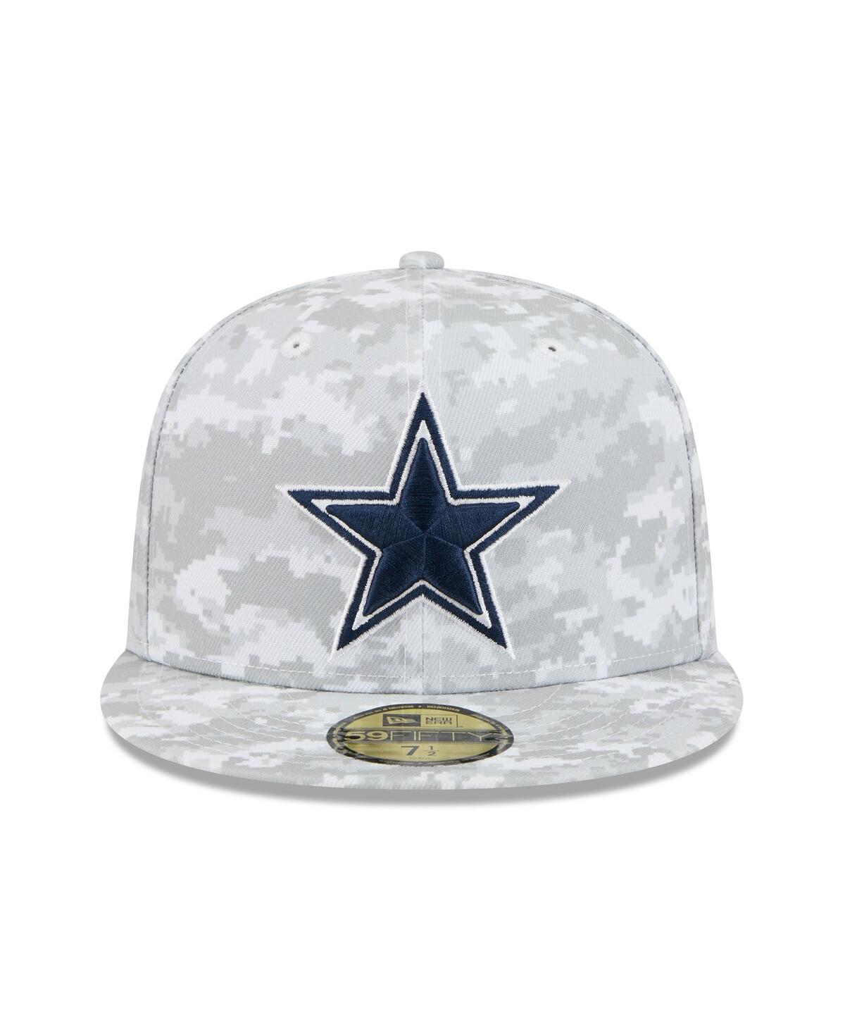 New Era Men's White Dallas Cowboys 2025 Salute to Service Fan Pack 59FIFTY Fitted Hat
