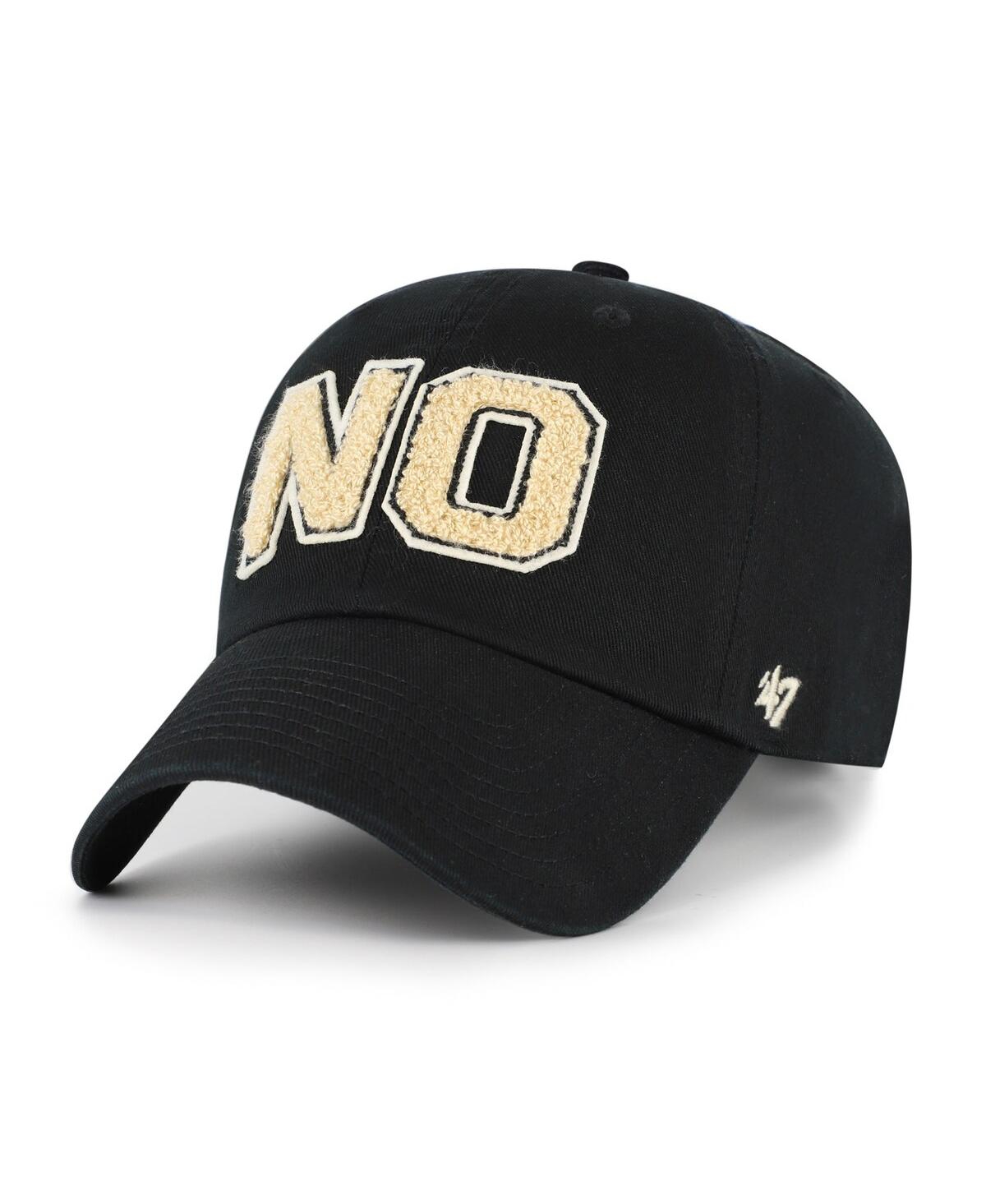 47 Brand Women's Black New Orleans Saints Zoey Clean Up Adjustable Hat In Black