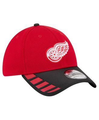 Men's Red Detroit Red Wings Visor Hit 39THIRTY Flex Hat
