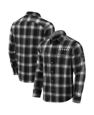 Fanatics - Men's Black Indianapolis Colts Flannel Plaid Full-Snap Shirt