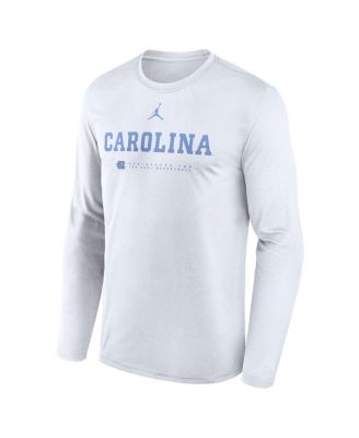 Men's White North Carolina Tar Heels 2025 Courtside Basketball Shootaround Legend Dri-FIT Long Sleeve T-Shirt