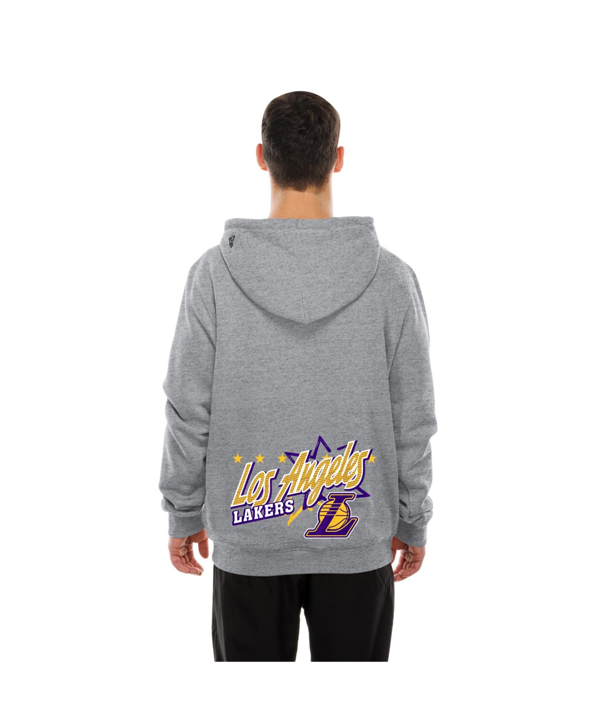 New Era Men's Gray Los Angeles Lakers Injection Sport Classics Hoodie