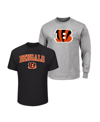 Men's 2-Pack Black/Heather Gray Cincinnati Bengals Big Tall T-Shirt Set