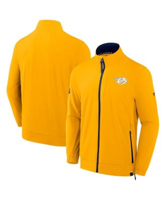 Fanatics - Men's Gold Nashville Predators Authentic Pro Rink Coaches Full-Zip Jacket