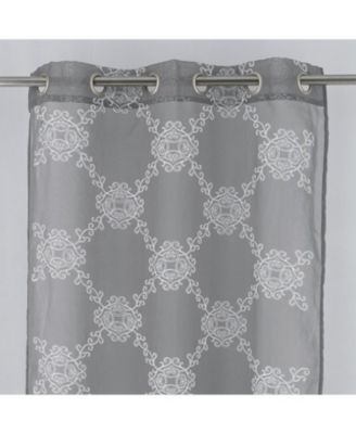 RT Designer Collection Sheryl Embroidered Dorly Luxurious Decorative Curtain Panel Pair