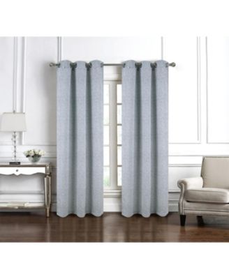 RT Designer Collection Wilton Jacquard Grommet Luxurious Modern Design Curtain Panel 54" x 84" Charcoal