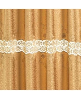 Alisa Macrame Rod Pocket Window Room Darkening Panel 54" x 84" Gold