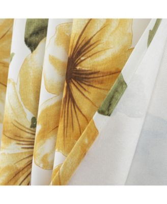 RT Designer Collection April Printed Blackout Luxurious Decorative Grommet Curtain Panel 54" x 84" Gold