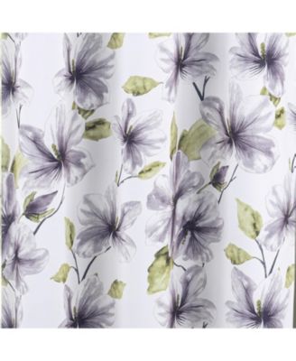 RT Designer Collection April Printed Blackout Luxurious Decorative Grommet Silver Curtain Panel