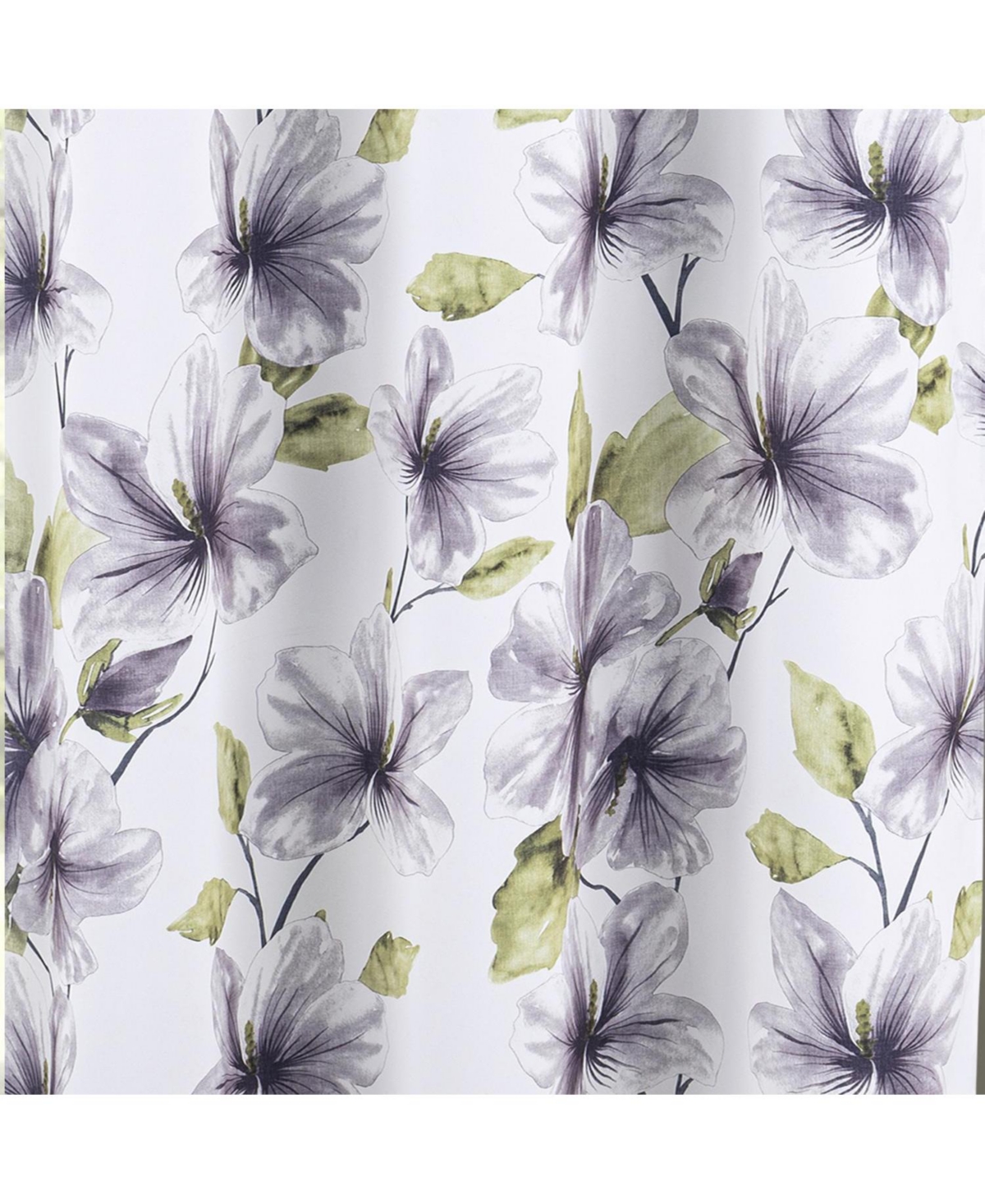 Rt Designer Collection April Printed Blackout Luxurious Decorative Grommet Silver Curtain Panel