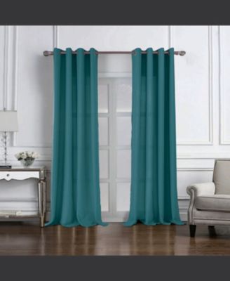 Cole Textured Grommet Room Darkening Curtain Panel 54" x 84" Teal