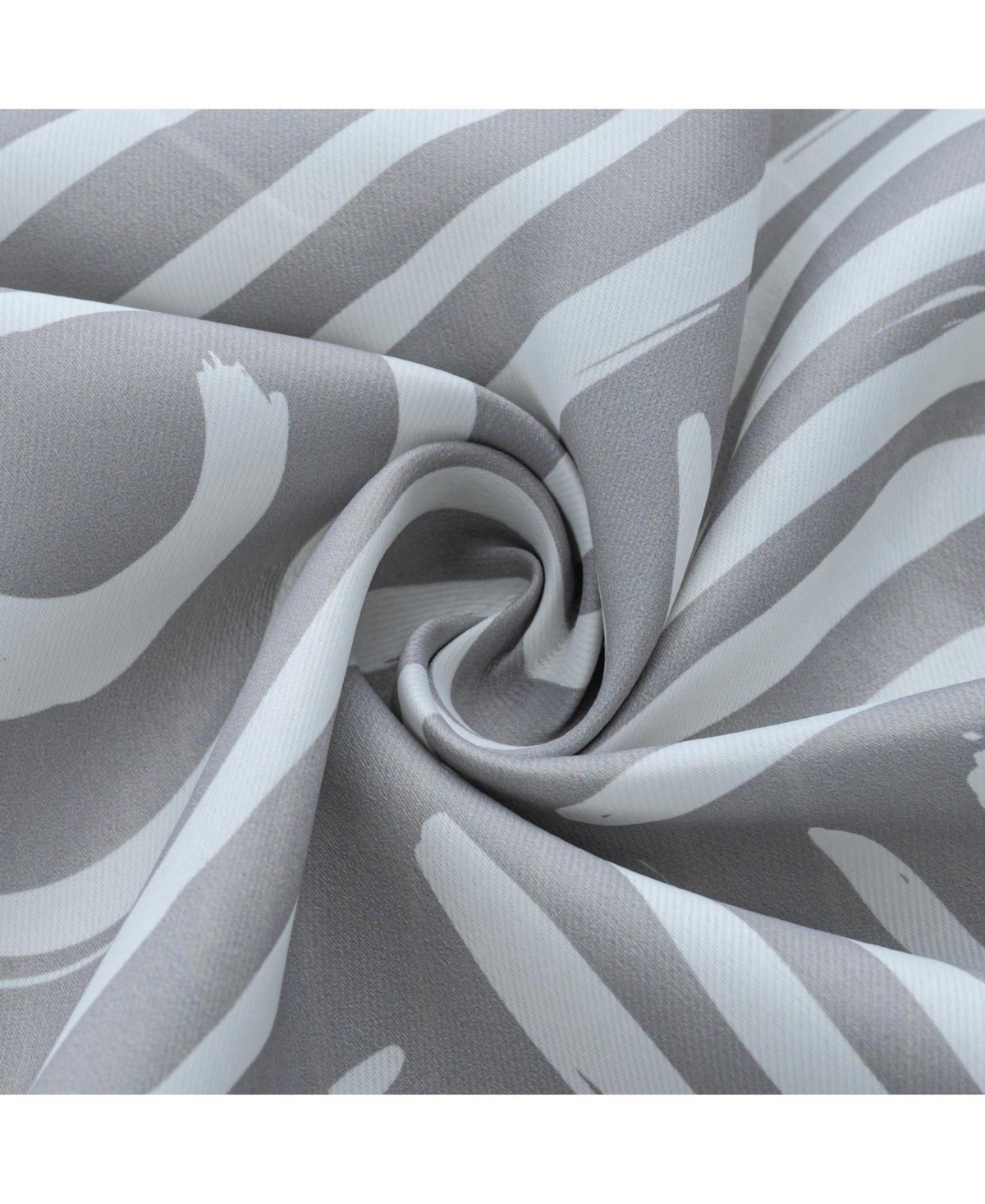 Rt Designer Collection Ashton Printed Blackout Luxurious Decorative Grommet Curtain Panel 54" x 84" Silver