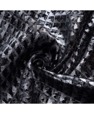 RT Designer Collection Hailey Halo Foil Blackout Grommet Curtain Panel 52" x 90" Black