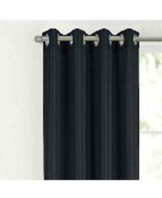 RT Designer Collection Gibson Luxurious Decorative Grommet Curtain Panel 54" x 90" Black