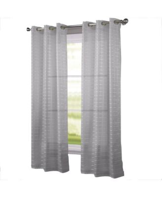 Wanda Box Voile Light Filtering One Grommet Curtain Panel 54" x 90" Blush