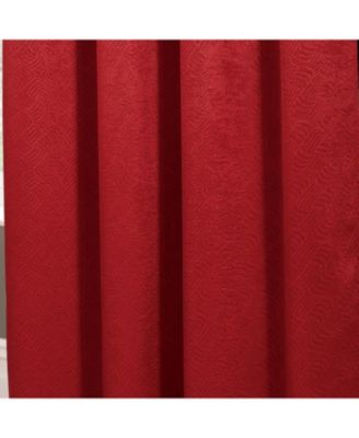 RT Designers Nellie Embossed Blackout Grommet Panel - 52"x84", Red.