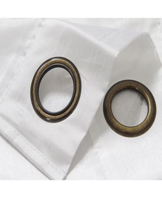 Nancy 2-Piece Grommet Premium Quality Panel 38" x 84" White by Rt Designers Collection