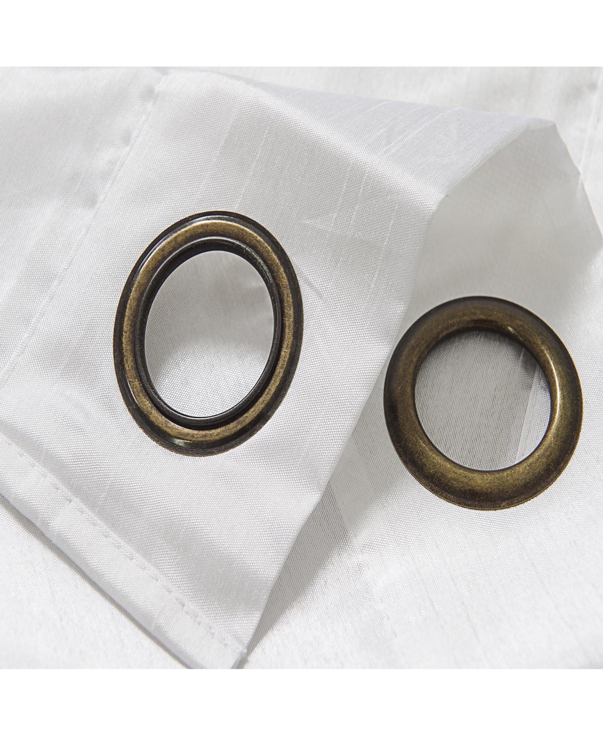 Nancy 2-Piece Grommet Premium Quality Panel 38" x 84" White by Rt Designers Collection