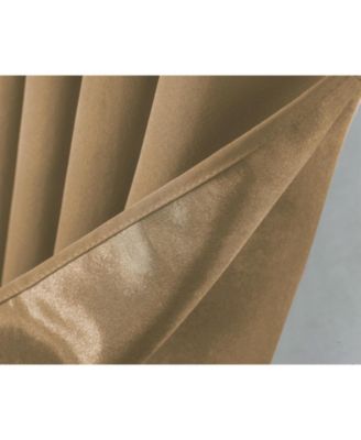 RT Designer Collection Anchorage 2 Pack Blackout Grommet Luxurious Modern Design Curtain Panel Pair 36" x 84" Sesame