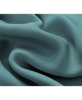 RT Designer Collection Anchorage Blackout Grommet Luxurious Modern Design Curtain Panel 54" x 95" Turquoise
