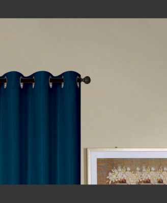 Kennedy Elegant Design Grommet Curtain Panel 54" x 90" Navy