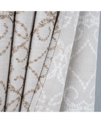 RT Designer Collection Woodbridge Jacquard Grommet Luxurious Modern Design Curtain Panel 54" x 84" Taupe