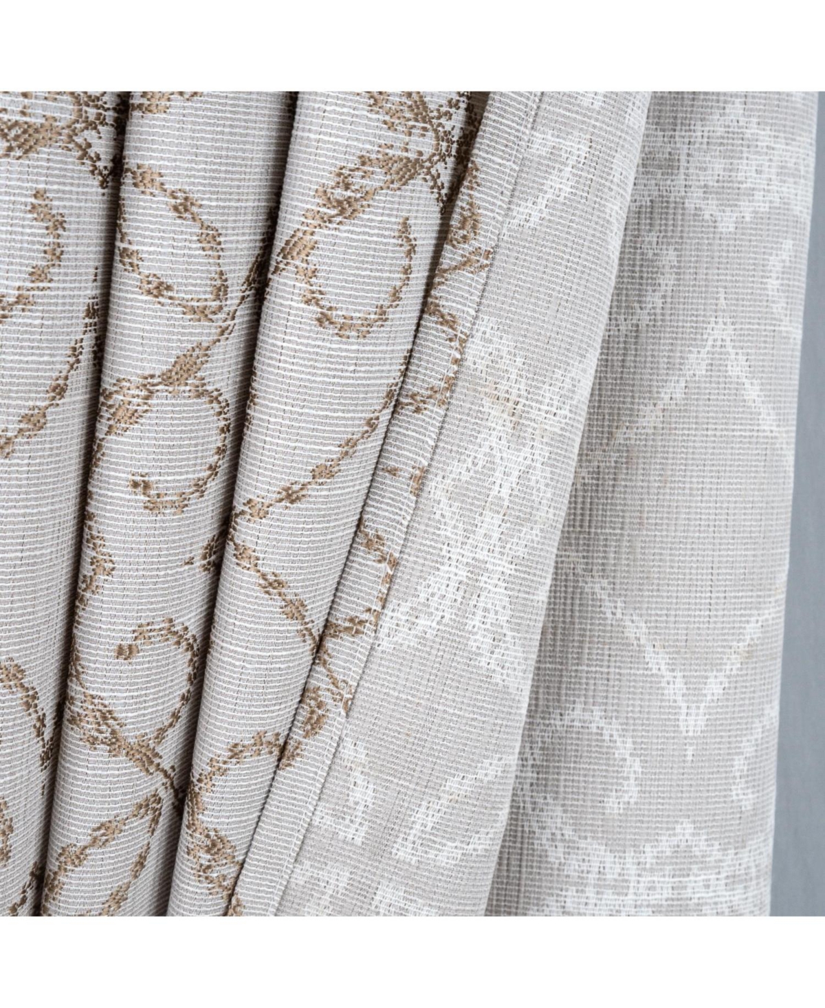 Rt Designer Collection Woodbridge Jacquard Grommet Luxurious Modern Design Curtain Panel 54" x 84" Taupe