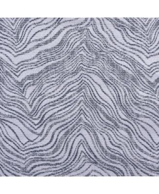 RT Designer Collection Crystal Jacquard Rod Pocket Foam Back Luxurious Modern Design Curtain Panel 54" x 84" Charcoal