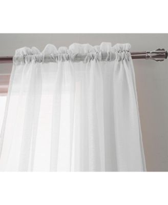 RT Designer Collection Celine Sheer Luxurious Modern Design Curtain Panel 54" x 84" Beige