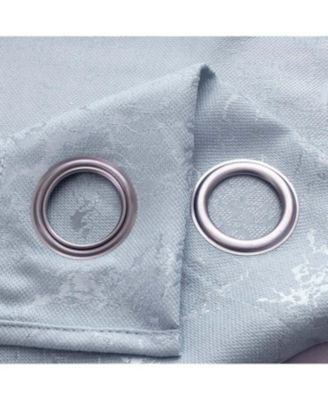 RT Designer Collection Cosmo Shimmer Jacquard Grommet Curtain Panel 54" x 84" Silver