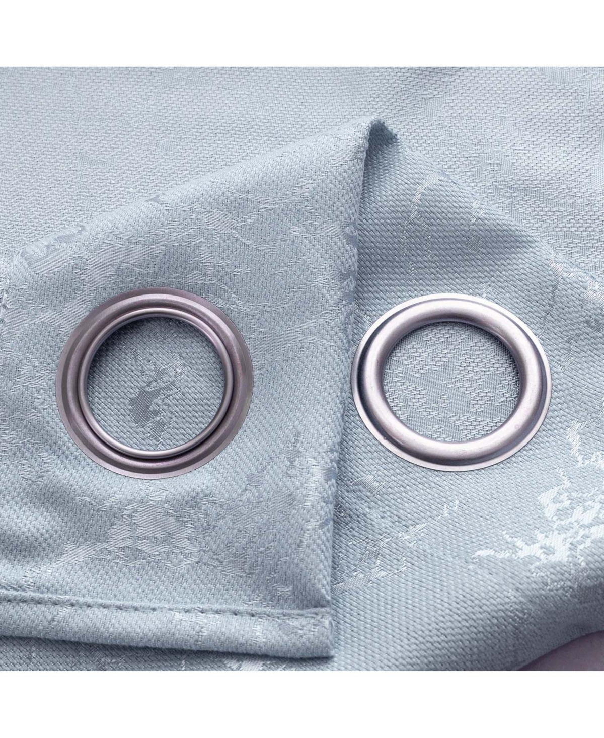 Rt Designer Collection Cosmo Shimmer Jacquard Grommet Curtain Panel 54" x 84" Silver