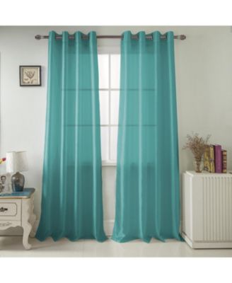 RT Designer Collection Nancy Grommet Luxurious Modern Design Curtain Panel 54" x 95" Teal