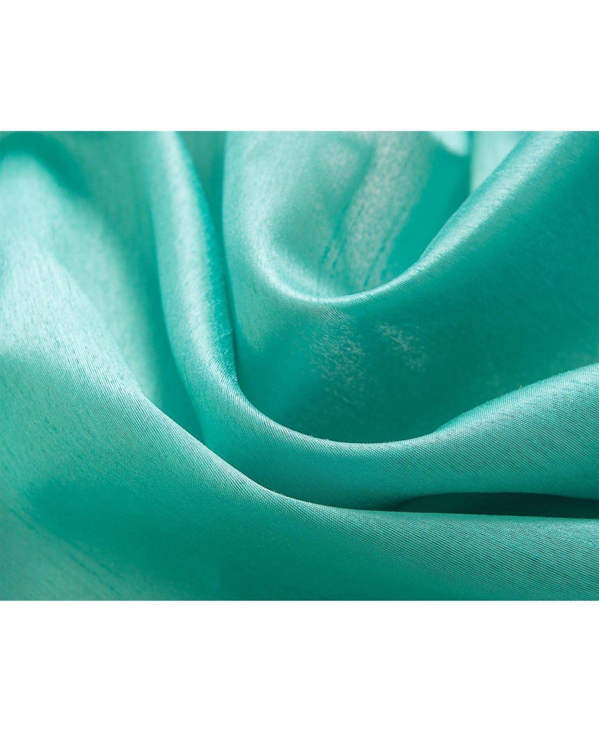 Rt Designer Collection Nancy Grommet Luxurious Modern Design Curtain Panel 54" x 95" Aqua