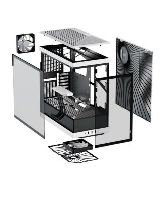 Y40 S-Tier Aesthetic Panoramic Tempered Glass ATX Mid-Tower Gaming Computer Case