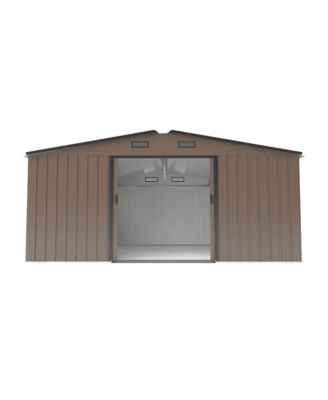  Campcraft 10x12ft Steel Storage Shed w/ Windows - 2 Colors