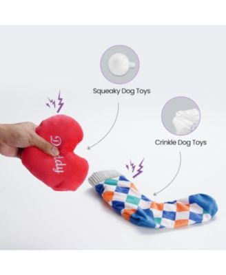 5 PCS Father's Day Plush Dog Toys, Father's Day Gift, Interactive Dog Toys