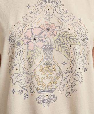 Women's Floral Vase Classic Crewneck T-Shirt