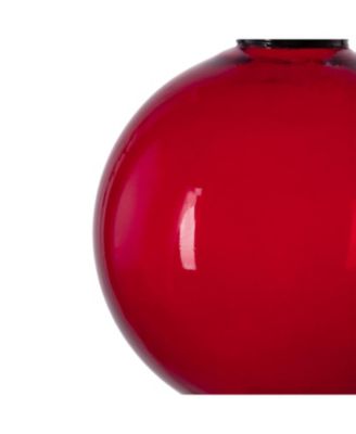 Streamdale 6" Red Glass Ornament Decorative Hanging Ball Christmas Tree Ornaments Set of 3