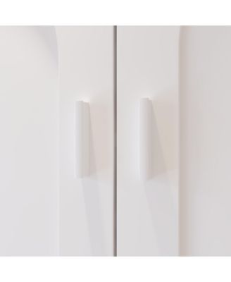 Toilet Storage Bathroom Space Saver with Doors Cabinet, Open Shelves