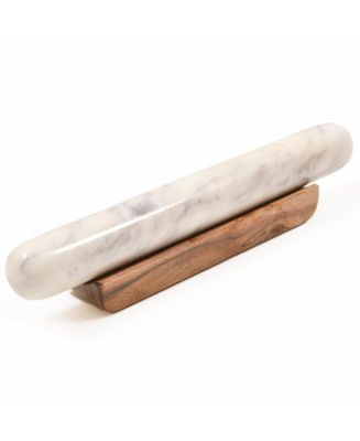 Verve Culture Marble Rolling Pin on Wood Base - Macy's