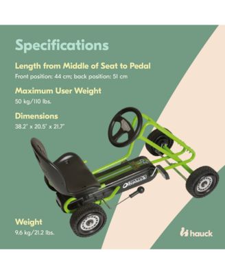 Lightning Ergonomic Pedal Ride On Go Kart Toys for Boys and Girls