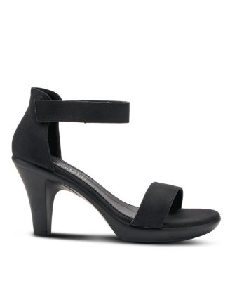 Women's IDOL Pearlized Faux Leather Ankle Strap Dress Sandals